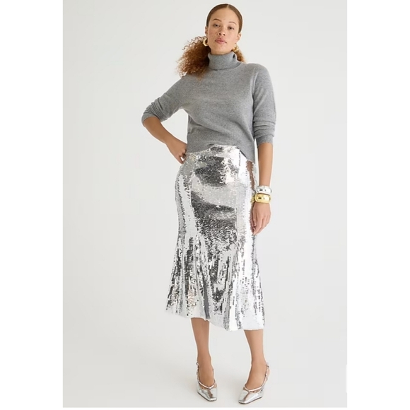 NWOT J.Crew Collection sequin slip skirt - Picture 1 of 10